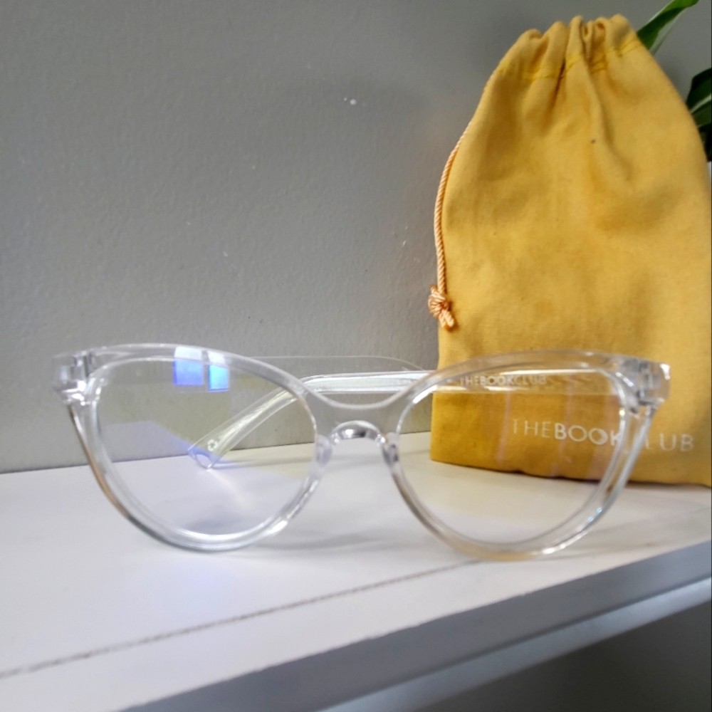 The Book Club, OS, white, blue light glasses "The Art of Snore."